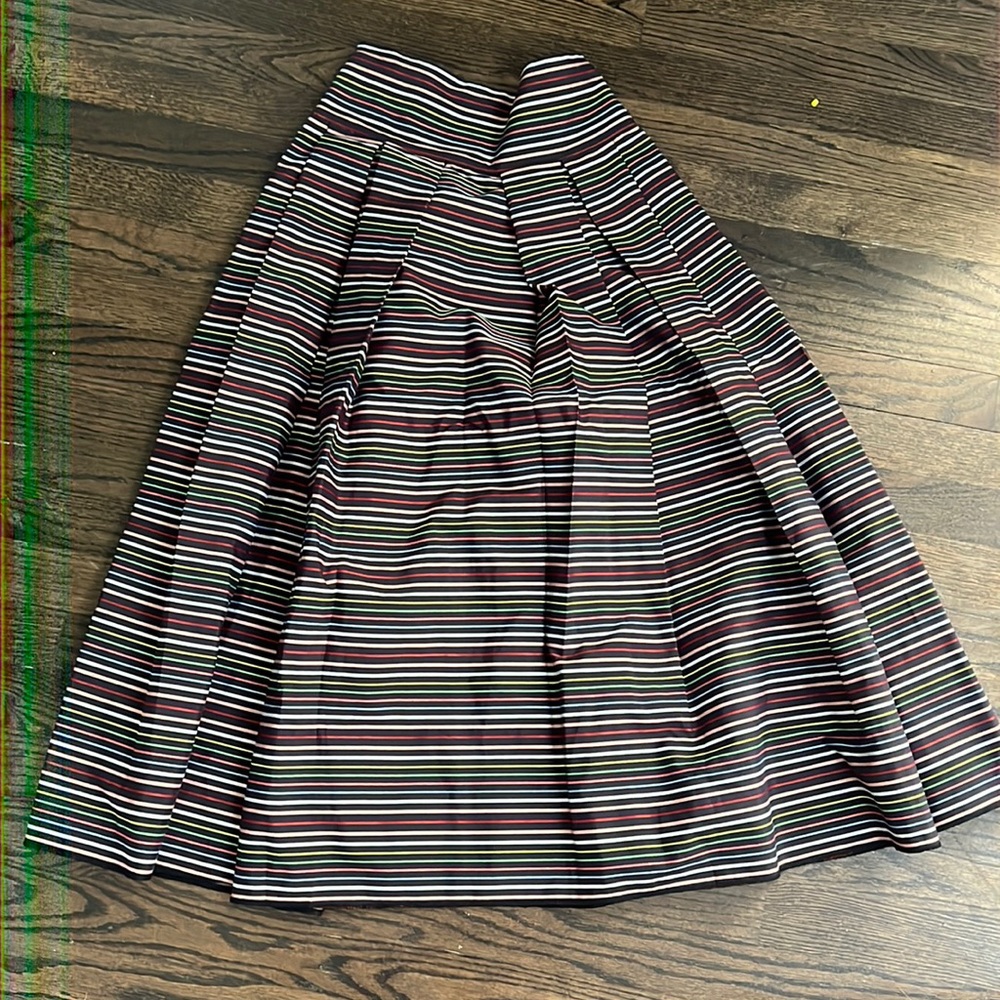 ASOS Multicolor Striped Pleated Maxi Skirt Sz S